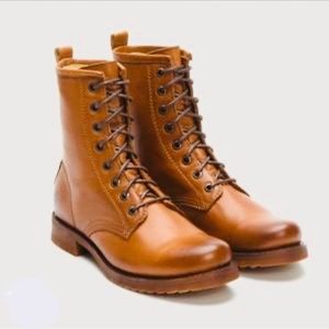 Frye Veronica Lace Up Combat Boot in Whiskey - Size 10